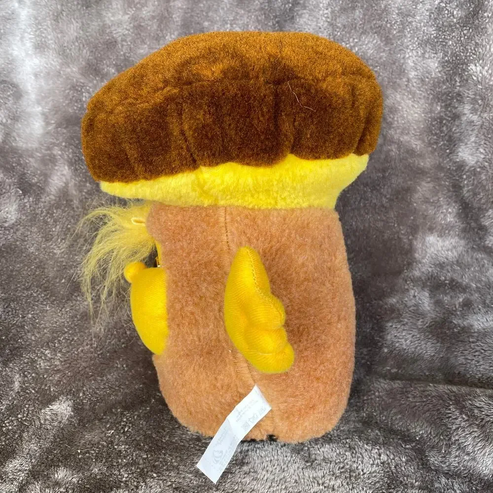 Anthropomorphic Mushroom Plush Vtg Cottage Core Fairy Hippie Stuffed Toy TAGS